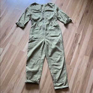 Madewell Green Utility Jumpsuit